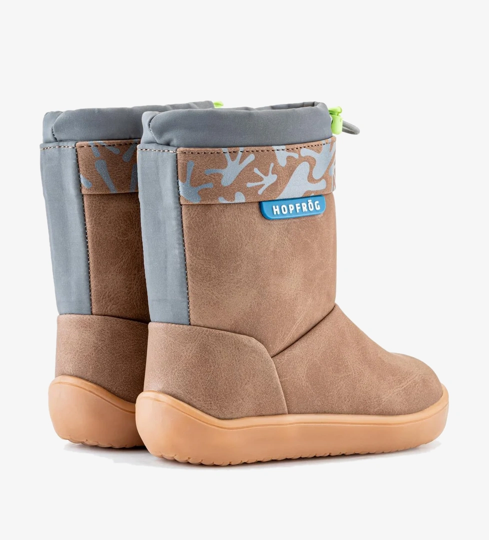 Rain Boots Kahverengi Meşe Suya ve Soğuğa Dayanıklı Barefoot Çocuk Botu - Görsel 1